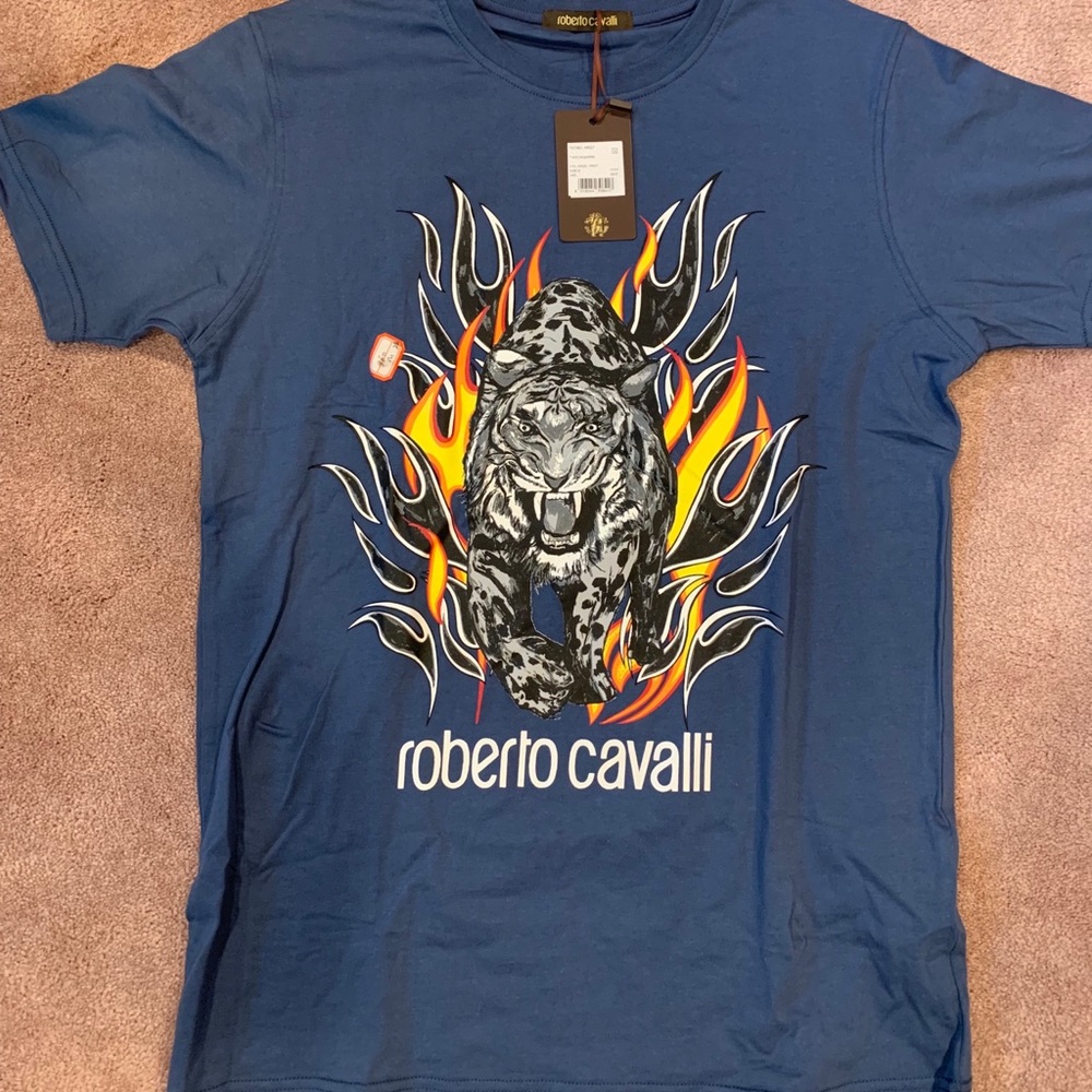 NWT Authentic Roberto Cavalli Graphic T-shirt. M
